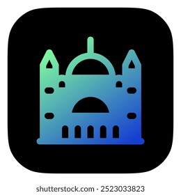 Editable mosque vector icon. Landmark, monument, middle east, religious, building, architecture. Part of a big icon set family. Perfect for web and app interfaces, presentations, infographics, etc