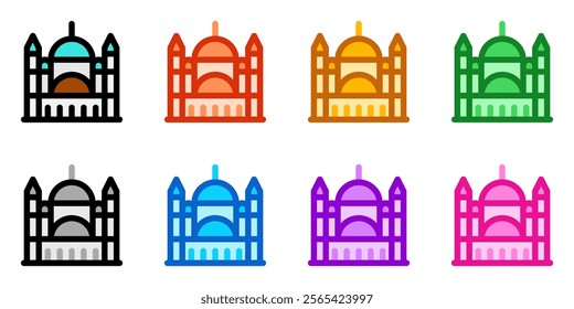 Editable mosque vector icon. Landmark, monument, middle east, religious, building, architecture. Part of a big icon set family. Perfect for web and app interfaces, presentations, infographics, etc