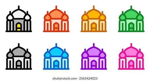 Editable mosque vector icon. Landmark, monument, middle east, religious, building, architecture. Part of a big icon set family. Perfect for web and app interfaces, presentations, infographics, etc