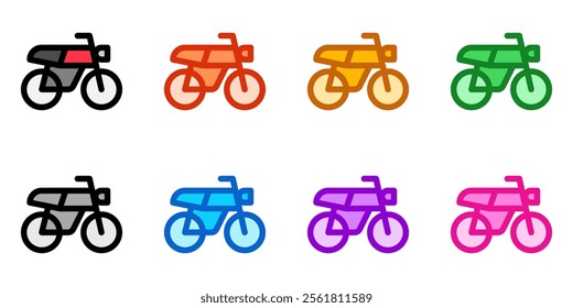 Editable motorbike vector icon. Vehicles, transportation, travel. Part of a big icon set family. Perfect for web and app interfaces, presentations, infographics, etc