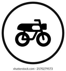 Editable motorbike vector icon. Vehicles, transportation, travel. Part of a big icon set family. Perfect for web and app interfaces, presentations, infographics, etc