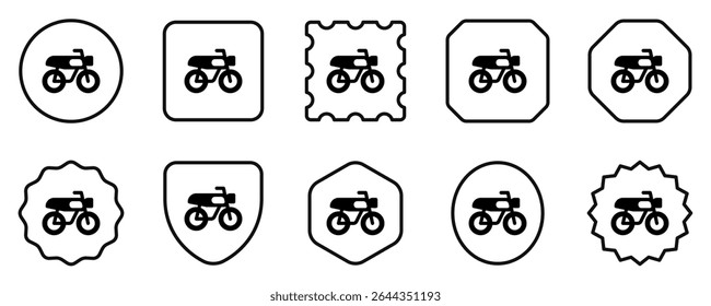 Editable motorbike vector icon. Vehicles, transportation, travel. Part of a big icon set family. Perfect for web and app interfaces, presentations, infographics, etc