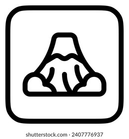 Editable mount, mountain vector icon. Landmark, environment, landscape, nature. Part of a big icon set family. Perfect for web and app interfaces, presentations, infographics, etc