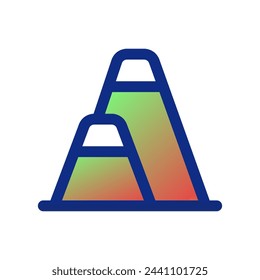 Montura editable, icono de vector de montaña. Parte de una gran familia de iconos. Perfecto para interfaces web y aplicaciones, presentaciones, infografías, etc