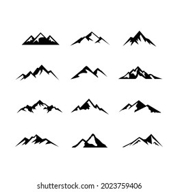 Editable Mountain vector set design 