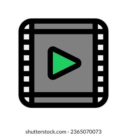 Editable movie clip, trailer vector icon. Movie, cinema, entertainment. Part of a big icon set family. Perfect for web and app interfaces, presentations, infographics, etc