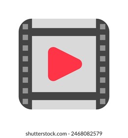 Icono de película editable, Clip de Vector de tráiler. Cine, cine, entretenimiento. Parte de una gran familia de iconos. Perfecto para interfaces de Web y App, presentaciones, infografías, etc