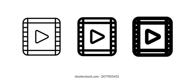 Editable movie clip, trailer vector icon. Movie, cinema, entertainment. Part of a big icon set family. Perfect for web and app interfaces, presentations, infographics, etc