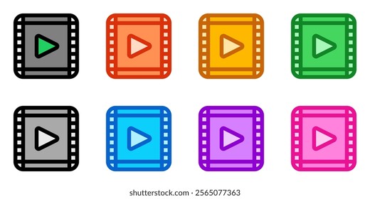 Editable movie clip, trailer vector icon. Movie, cinema, entertainment. Part of a big icon set family. Perfect for web and app interfaces, presentations, infographics, etc
