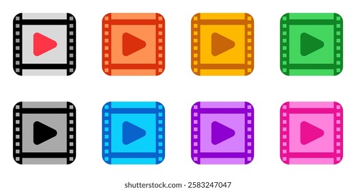 Editable movie clip, trailer vector icon. Movie, cinema, entertainment. Part of a big icon set family. Perfect for web and app interfaces, presentations, infographics, etc