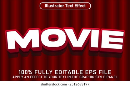 ARQUIVO EPS DE EFEITO DE TEXTO DE FILME EDITÁVEL