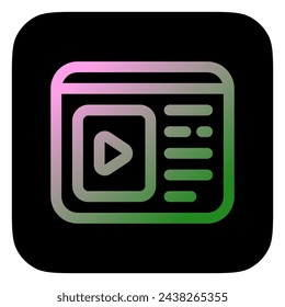 Editable movie website, streaming, film, video vector icon. Movie, cinema, entertainment. Part of a big icon set family. Perfect for web and app interfaces, presentations, infographics, etc