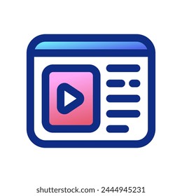 Editable movie website, streaming, film, video vector icon. Movie, cinema, entertainment. Part of a big icon set family. Perfect for web and app interfaces, presentations, infographics, etc