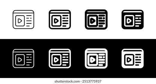 Editable movie website, streaming, film, video vector icon. Movie, cinema, entertainment. Part of a big icon set family. Perfect for web and app interfaces, presentations, infographics, etc