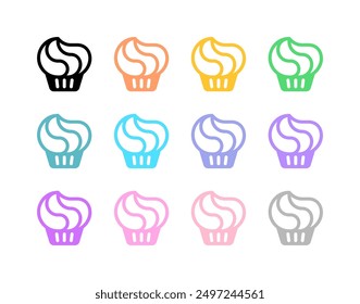 Editable muffin, cupcake, cake vector icon. Bakery, cooking, food. Part of a big icon set family. Perfect for web and app interfaces, presentations, infographics, etc