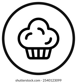 Editable muffin, cupcake, cake vector icon. Bakery, cooking, food. Part of a big icon set family. Perfect for web and app interfaces, presentations, infographics, etc