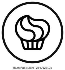 Editable muffin, cupcake, cake vector icon. Bakery, cooking, food. Part of a big icon set family. Perfect for web and app interfaces, presentations, infographics, etc