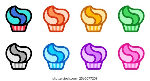 Editable muffin, cupcake, cake vector icon. Bakery, cooking, food. Part of a big icon set family. Perfect for web and app interfaces, presentations, infographics, etc