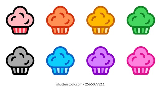 Editable muffin, cupcake, cake vector icon. Bakery, cooking, food. Part of a big icon set family. Perfect for web and app interfaces, presentations, infographics, etc