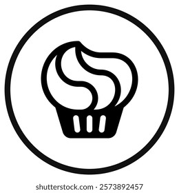 Editable muffin, cupcake, cake vector icon. Bakery, cooking, food. Part of a big icon set family. Perfect for web and app interfaces, presentations, infographics, etc