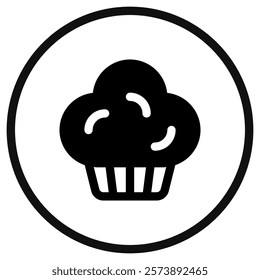 Editable muffin, cupcake, cake vector icon. Bakery, cooking, food. Part of a big icon set family. Perfect for web and app interfaces, presentations, infographics, etc