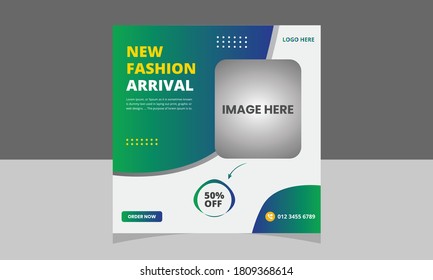 Editable multipurpose social media post banner design template