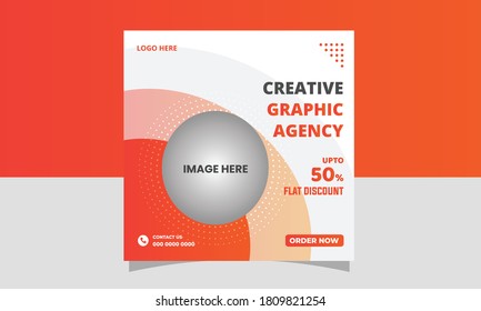 Editable multipurpose social media post banner design template