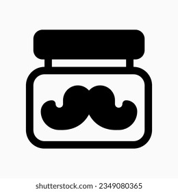 Editable mustache cream vector icon. Barbershop, lifestyle, grooming. Part of a big icon set family. Perfect for web and app interfaces, presentations, infographics, etc