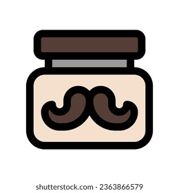 Editable mustache cream vector icon. Barbershop, lifestyle, grooming. Part of a big icon set family. Perfect for web and app interfaces, presentations, infographics, etc