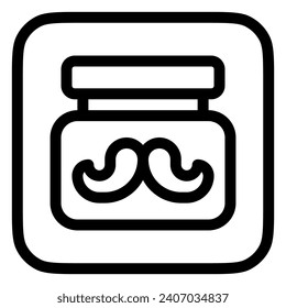 Editable mustache cream vector icon. Barbershop, lifestyle, grooming. Part of a big icon set family. Perfect for web and app interfaces, presentations, infographics, etc