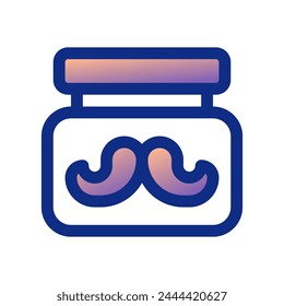 Editierbares Schnurrbart-Creme-Vektorgrafik-Symbol. Friseur, Lifestyle, Pflege. Teil einer großen Icon-Set-Familie. Ideal für Web- und App-Interfaces, Präsentationen, Infografiken usw