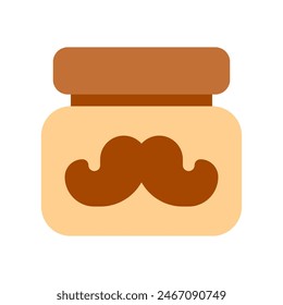 Editable mustache cream vector icon. Barbershop, lifestyle, grooming. Part of a big icon set family. Perfect for web and app interfaces, presentations, infographics, etc