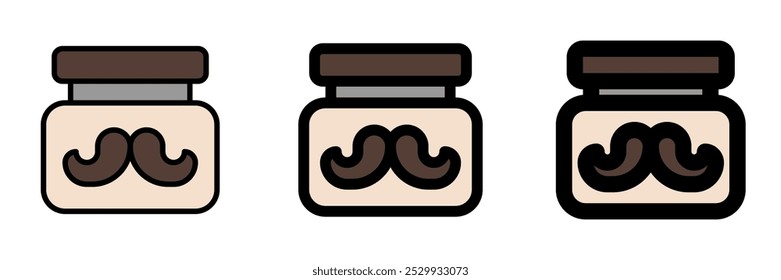 Ícone de vetor de creme de bigode editável. Barbearia, estilo de vida, preparação. Parte de uma grande família de conjuntos de ícones. Perfeito para interfaces web e app, apresentações, infográficos, etc