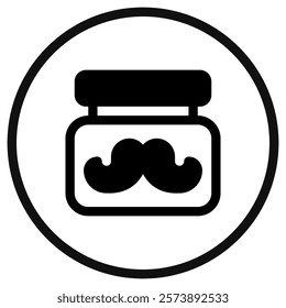 Editable mustache cream vector icon. Barbershop, lifestyle, grooming. Part of a big icon set family. Perfect for web and app interfaces, presentations, infographics, etc