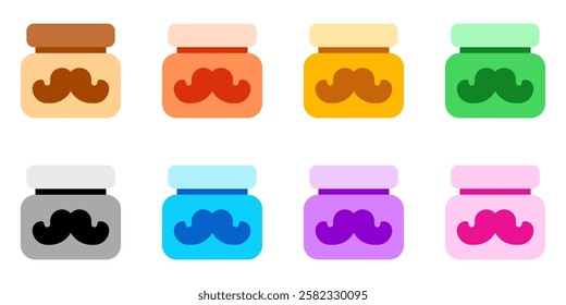 Editable mustache cream vector icon. Barbershop, lifestyle, grooming. Part of a big icon set family. Perfect for web and app interfaces, presentations, infographics, etc