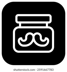 Editable mustache cream vector icon. Barbershop, lifestyle, grooming. Part of a big icon set family. Perfect for web and app interfaces, presentations, infographics, etc