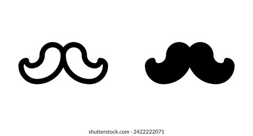 Editable mustache vector icon. Barbershop, lifestyle, grooming. Part of a big icon set family. Perfect for web and app interfaces, presentations, infographics, etc