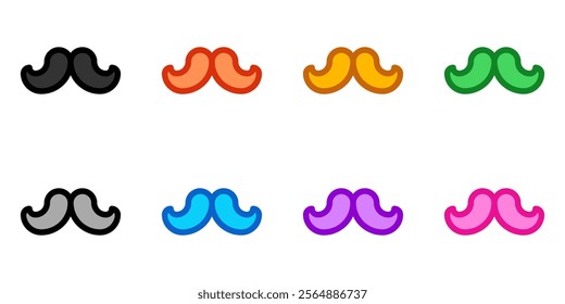 Editable mustache vector icon. Barbershop, lifestyle, grooming. Part of a big icon set family. Perfect for web and app interfaces, presentations, infographics, etc