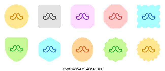 Editable mustache vector icon. Barbershop, lifestyle, grooming. Part of a big icon set family. Perfect for web and app interfaces, presentations, infographics, etc