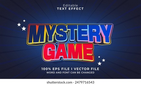 editable mystery game text effect.typhography logo