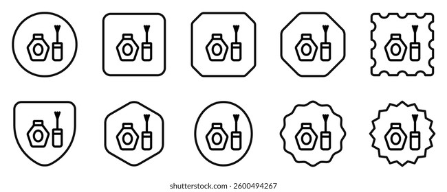 Editable nail polish vector icon. Cosmetics, makeup, skincare, beauty. Part of a big icon set family. Perfect for web and app interfaces, presentations, infographics, etc