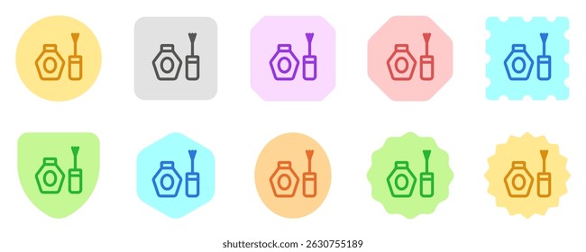 Editable nail polish vector icon. Cosmetics, makeup, skincare, beauty. Part of a big icon set family. Perfect for web and app interfaces, presentations, infographics, etc