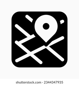 Editable navigation app vector icon. Map, location, navigation. Part of a big icon set family. Perfect for web and app interfaces, presentations, infographics, etc