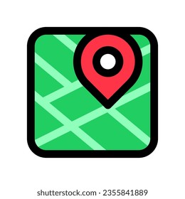 Editable navigation app vector icon. Map, location, navigation. Part of a big icon set family. Perfect for web and app interfaces, presentations, infographics, etc