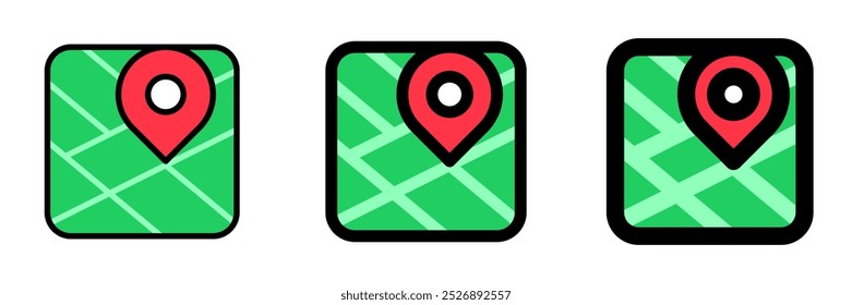 Editable navigation app vector icon. Map, location, navigation. Part of a big icon set family. Perfect for web and app interfaces, presentations, infographics, etc
