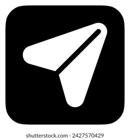 Editable navigation arrow vector icon. Map, location, navigation. Part of a big icon set family. Perfect for web and app interfaces, presentations, infographics, etc
