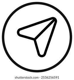Editable navigation arrow vector icon. Map, location, navigation. Part of a big icon set family. Perfect for web and app interfaces, presentations, infographics, etc