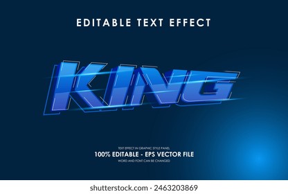 Editable Neon King Text Effect