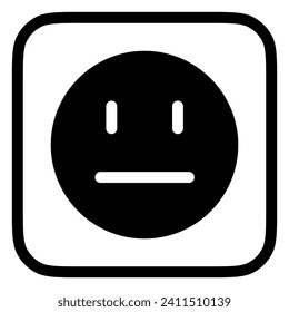 Editable neutral, poker face vector icon. Part of a big icon set family. Perfect for web and app interfaces, presentations, infographics, etc