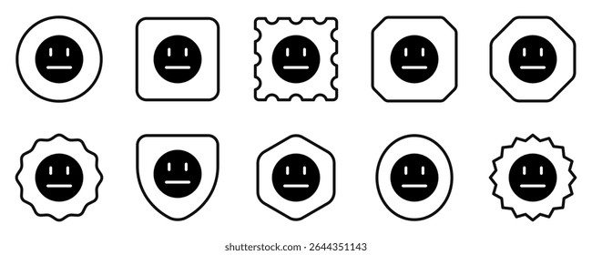 Editable neutral, poker face vector icon. Part of a big icon set family. Perfect for web and app interfaces, presentations, infographics, etc